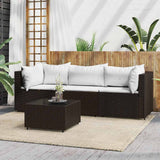 vidaXL Banc de jardin avec coussins 2 pièces poly rotin noir