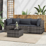 vidaXL Banc de jardin avec coussins 2 pièces poly rotin noir