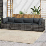 vidaXL Banc de jardin avec coussins 2 pièces poly rotin noir