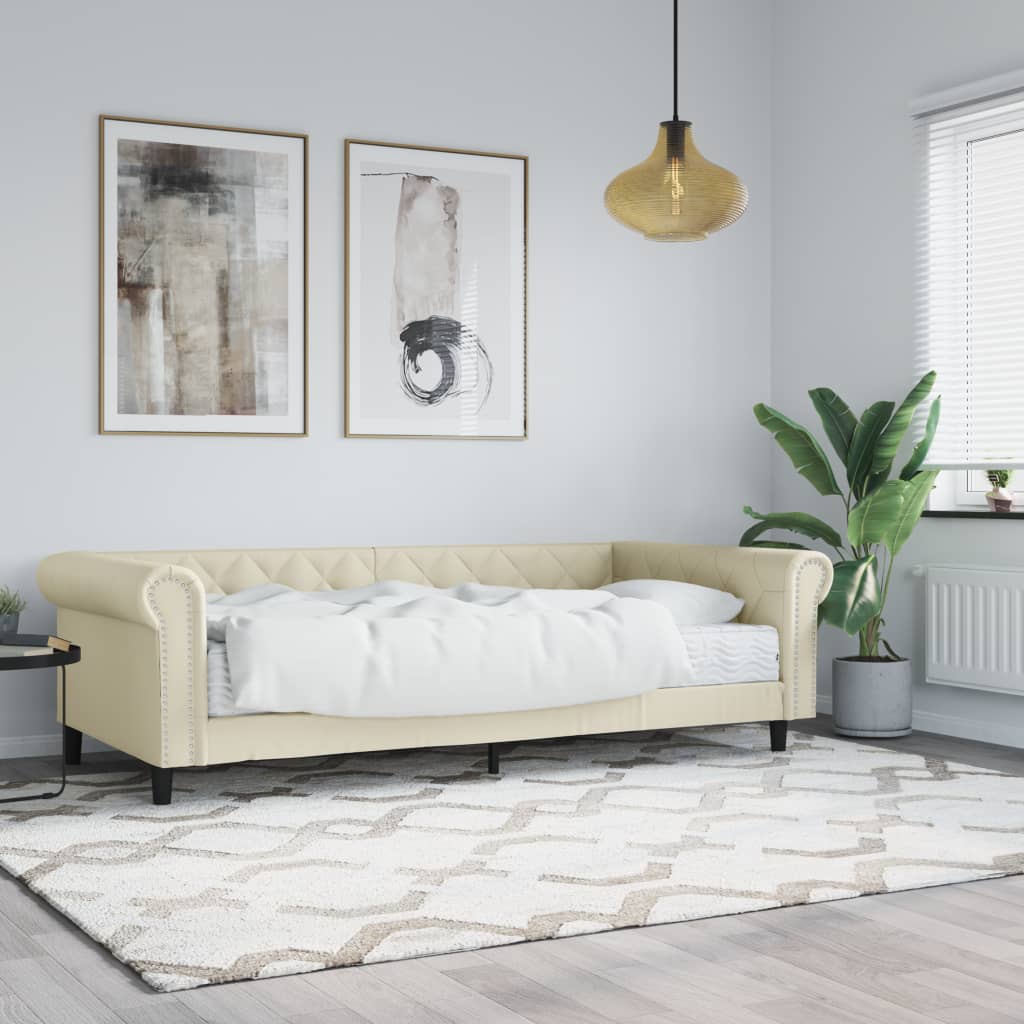 vidaXL Slaapbank met matras 90x200 cm kunstleer zwart