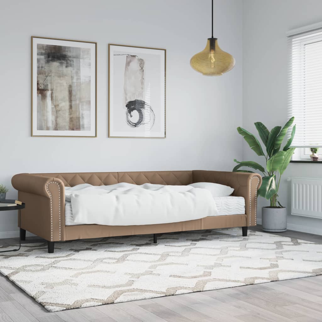 vidaXL Slaapbank met matras 90x200 cm kunstleer zwart
