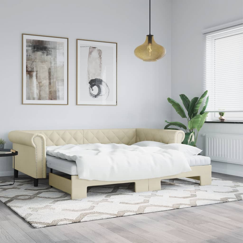 vidaXL Slaapbank met matras 90x200 cm kunstleer zwart