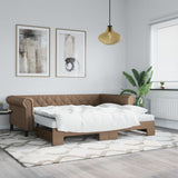 vidaXL Slaapbank met matras 90x200 cm kunstleer zwart