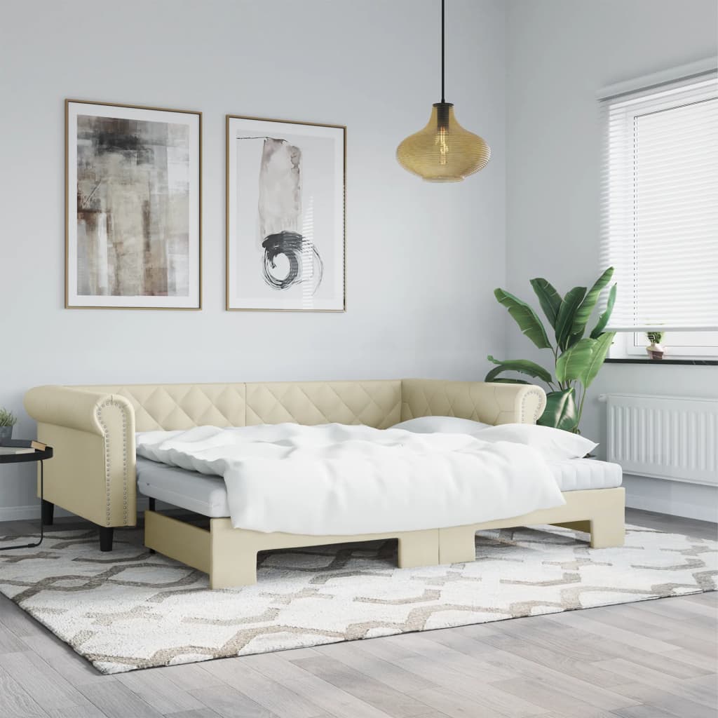 vidaXL Slaapbank met matras 90x200 cm kunstleer zwart