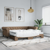 vidaXL Slaapbank met matras 90x200 cm kunstleer zwart