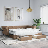 vidaXL Slaapbank met matras 90x200 cm kunstleer zwart