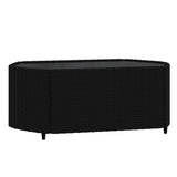 vidaXL 4-delige Loungeset met kussens poly rattan zwart