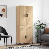 vidaXL Hoge kast 69,5x34x180 cm bewerkt hout sonoma eikenkleurig