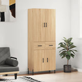 vidaXL Hoge kast 69,5x34x180 cm bewerkt hout wit
