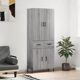 vidaXL Hoge kast 69,5x34x180 cm bewerkt hout wit