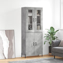 vidaXL Hoge kast 69,5x34x180 cm bewerkt hout wit