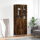 vidaXL Hoge kast 69,5x34x180 cm bewerkt hout wit