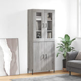 vidaXL Hoge kast 69,5x34x180 cm bewerkt hout wit
