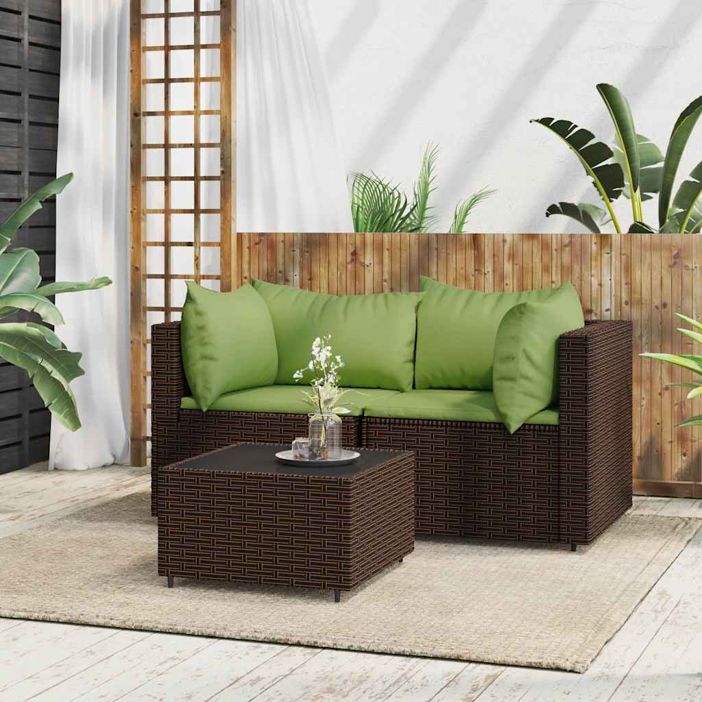 vidaXL Banc de jardin avec coussins 2 pièces poly rotin noir
