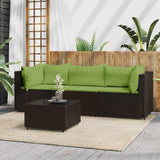 vidaXL Banc de jardin avec coussins 2 pièces poly rotin noir