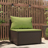 vidaXL Banquette de jardin avec coussins en poly rotin noir