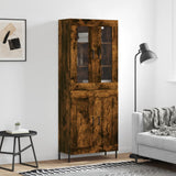 vidaXL Hoge kast 69,5x34x180 cm bewerkt hout wit
