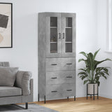 vidaXL Hoge kast 69,5x34x180 cm bewerkt hout wit
