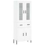 vidaXL Hoge kast 69,5x34x180 cm bewerkt hout wit