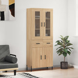 vidaXL Hoge kast 69,5x34x180 cm bewerkt hout wit
