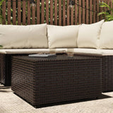 vidaXL Salontafel vierkant 50x50x30 cm poly rattan zwart