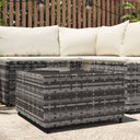 vidaXL Salontafel vierkant 50x50x30 cm poly rattan zwart