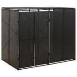 vidaXL Containerberging enkel 70x80x117 cm poly rattan zwart
