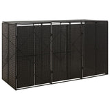 vidaXL Containerberging enkel 70x80x117 cm poly rattan zwart