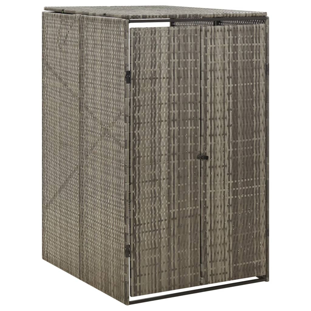 vidaXL Containerberging enkel 70x80x117 cm poly rattan zwart