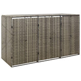 vidaXL Containerberging enkel 70x80x117 cm poly rattan zwart