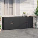 vidaXL Garden Storage Box Black 198x55.5x80 cm Poly Rattan