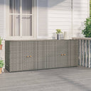 vidaXL Garden Storage Box Black 198x55.5x80 cm Poly Rattan