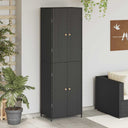 vidaXL Tuinkast 59x40x180 cm poly rattan zwart