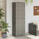 vidaXL Tuinkast 59x40x180 cm poly rattan zwart