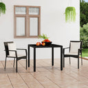 vidaXL Garden Dining Chairs 2 pcs with cushions poly rattan black