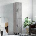 vidaXL Hoge kast 34,5x34x180 cm bewerkt hout wit