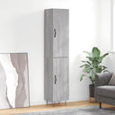 vidaXL Hoge kast 34,5x34x180 cm bewerkt hout wit