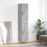 vidaXL Hoge kast 34,5x34x180 cm bewerkt hout wit
