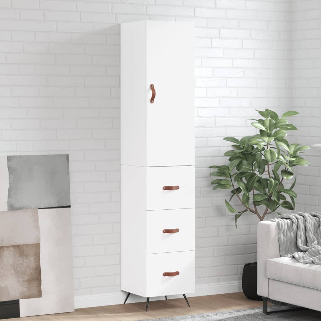 vidaXL Tall cabinet 34.5x34x180 cm engineered wood white