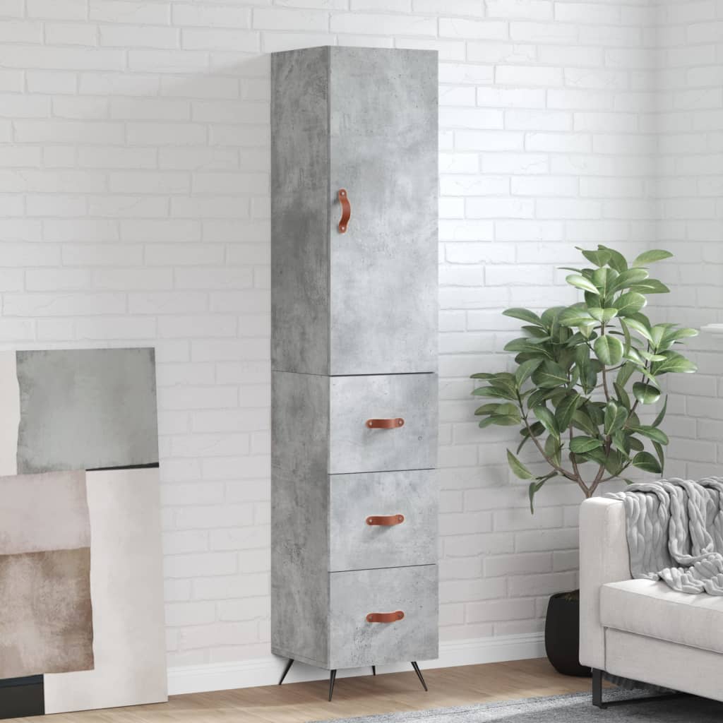vidaXL Tall cabinet 34.5x34x180 cm engineered wood white