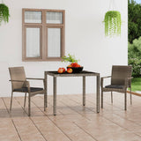 vidaXL Tuinstoelen 2 st met kussens poly rattan zwart