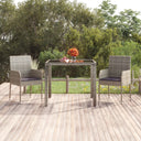 vidaXL Tuinstoelen 2 st met kussens poly rattan zwart