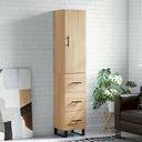vidaXL Hoge kast 34,5x34x180 cm bewerkt hout wit