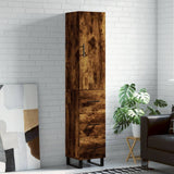 vidaXL Hoge kast 34,5x34x180 cm bewerkt hout wit