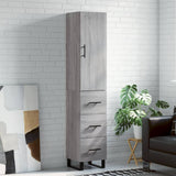 vidaXL Hoge kast 34,5x34x180 cm bewerkt hout wit