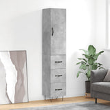 vidaXL Hoge kast 34,5x34x180 cm bewerkt hout wit