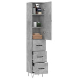 vidaXL Hoge kast 34,5x34x180 cm bewerkt hout wit