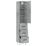 vidaXL Hoge kast 34,5x34x180 cm bewerkt hout wit