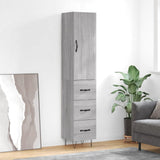 vidaXL Hoge kast 34,5x34x180 cm bewerkt hout wit