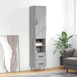 vidaXL Hoge kast 34,5x34x180 cm bewerkt hout wit